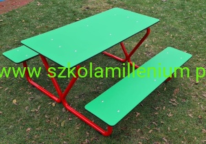 Stolik piknikowy z ławeczkami HDPE dla dzieci 